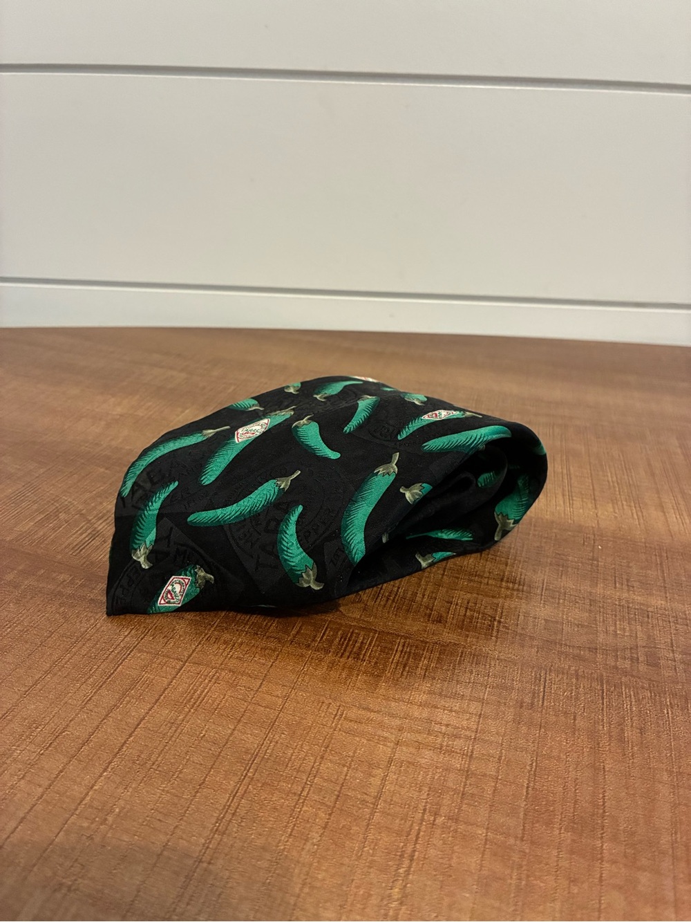 Tabasco Men’s tie with Green Chili Motif